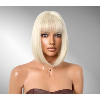 Peruca bobo blonde platinum